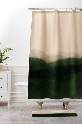 Iris Lehnhardt green hills Shower Curtain And Mat