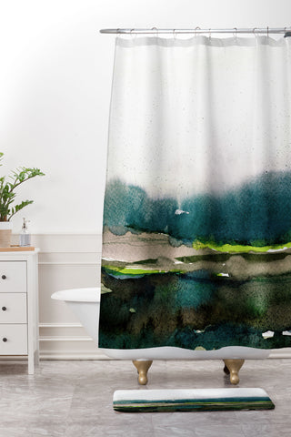 Iris Lehnhardt layers of colour 1 Shower Curtain And Mat