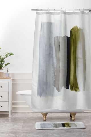 Iris Lehnhardt minimalism 1 a Shower Curtain And Mat