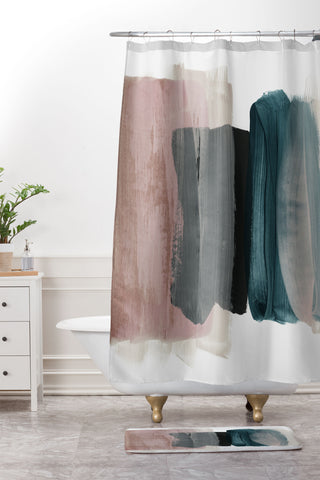 Iris Lehnhardt minimalism 1 Shower Curtain And Mat
