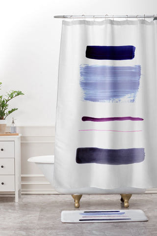 Iris Lehnhardt minimalism 9 Shower Curtain And Mat