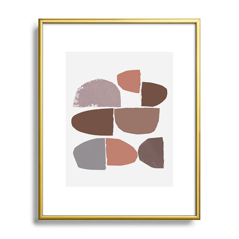 Iris Lehnhardt minimalist collage Metal Framed Art Print