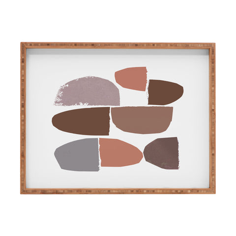 Iris Lehnhardt minimalist collage Rectangular Tray