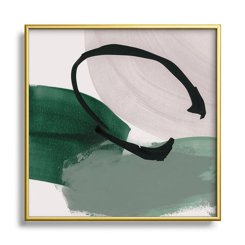 Iris Lehnhardt minimalist painting 01 Metal Square Framed Art Print