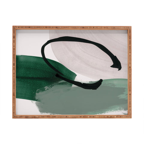 Iris Lehnhardt minimalist painting 01 Rectangular Tray