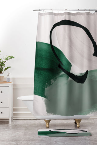 Iris Lehnhardt minimalist painting 01 Shower Curtain And Mat