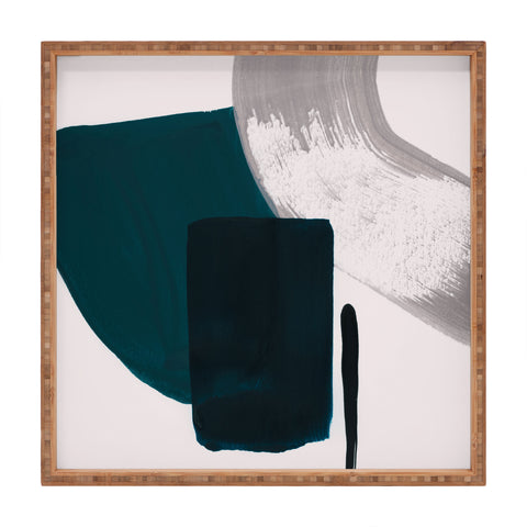 Iris Lehnhardt minimalist painting 02 Square Tray