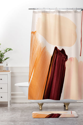 Iris Lehnhardt minimalist painting 04 Shower Curtain And Mat