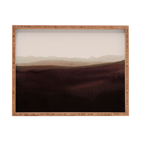 Iris Lehnhardt mountain horizon 31 Rectangular Tray