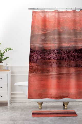 Iris Lehnhardt oceanic sunset Shower Curtain And Mat