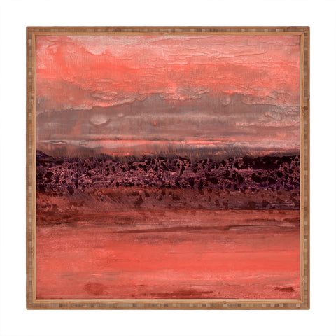 Iris Lehnhardt oceanic sunset Square Tray