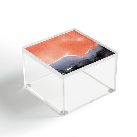 Iris Lehnhardt orange blue graphite Acrylic Box
