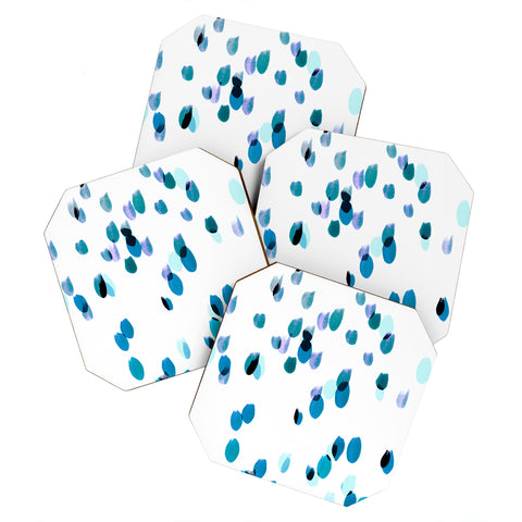 Iris Lehnhardt painted dots 8 Coaster Set