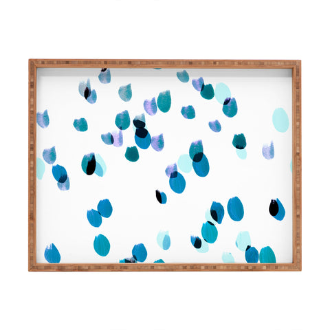 Iris Lehnhardt painted dots 8 Rectangular Tray