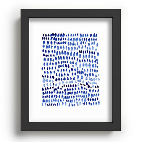 Iris Lehnhardt painted dots blue Recessed Framing Rectangle