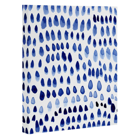 Iris Lehnhardt painted dots blue Art Canvas