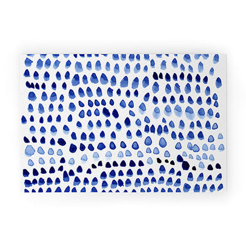 Iris Lehnhardt painted dots blue Welcome Mat