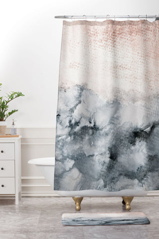 Iris Lehnhardt pastel landscape Shower Curtain And Mat