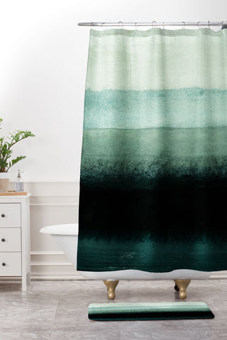 Iris Lehnhardt shades of green Shower Curtain And Mat