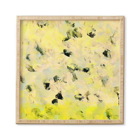 Iris Lehnhardt yellow mellow dots Framed Wall Art
