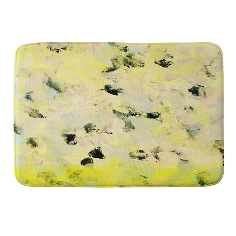 Iris Lehnhardt yellow mellow dots Memory Foam Bath Mat