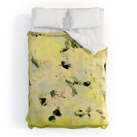 Iris Lehnhardt yellow mellow dots Duvet Cover