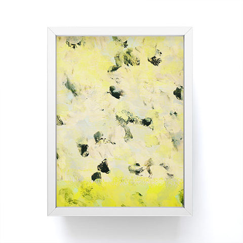Iris Lehnhardt yellow mellow dots Framed Mini Art Print