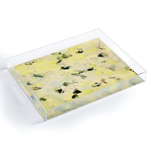 Iris Lehnhardt yellow mellow dots Acrylic Tray