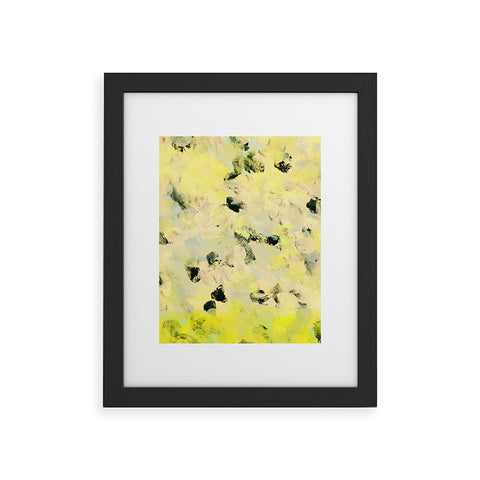 Iris Lehnhardt yellow mellow dots Framed Art Print
