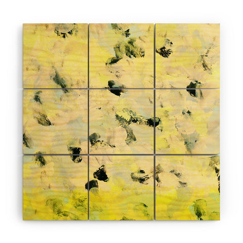 Iris Lehnhardt yellow mellow dots Wood Wall Mural