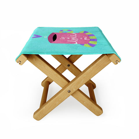 Isa Zapata A cup of love for you Folding Stool
