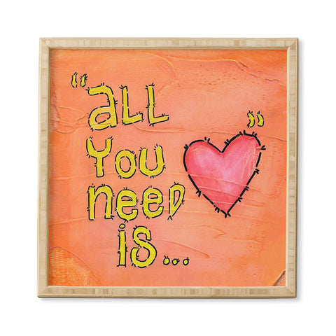 Isa Zapata All You Need Is Love Framed Wall Art
