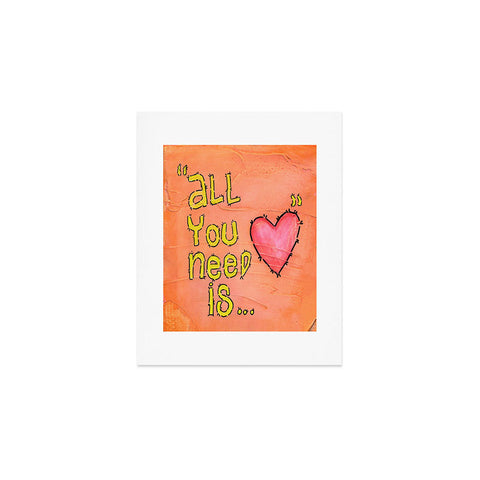 Isa Zapata All You Need Is Love Art Print