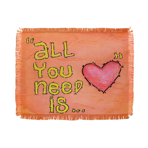 Isa Zapata All You Need Is Love Throw Blanket