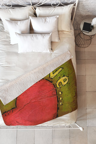 Isa Zapata Amor Fleece Throw Blanket