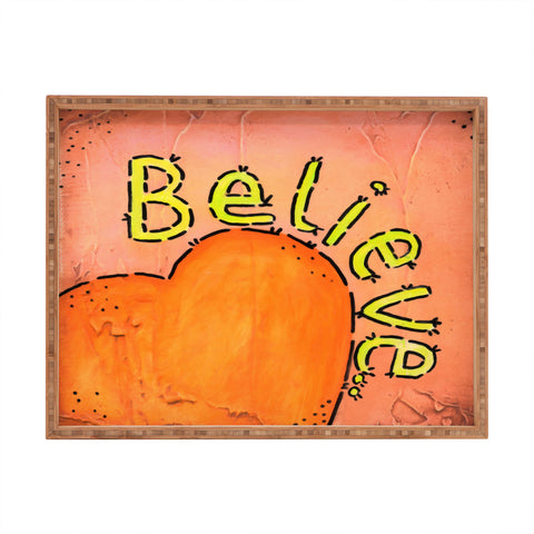 Isa Zapata Believe Rectangular Tray