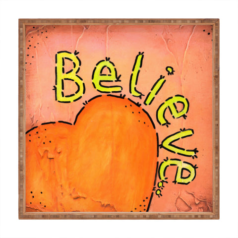 Isa Zapata Believe Square Tray