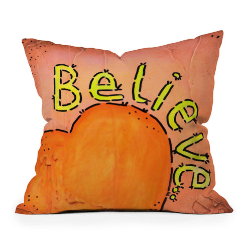 Isa Zapata Believe Throw Pillow