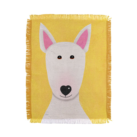 Isa Zapata Bull Terrier love Throw Blanket