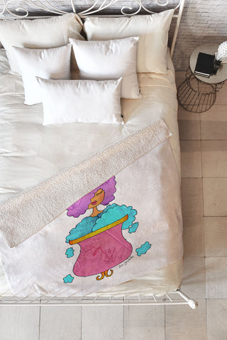 Isa Zapata Burbujas Fleece Throw Blanket