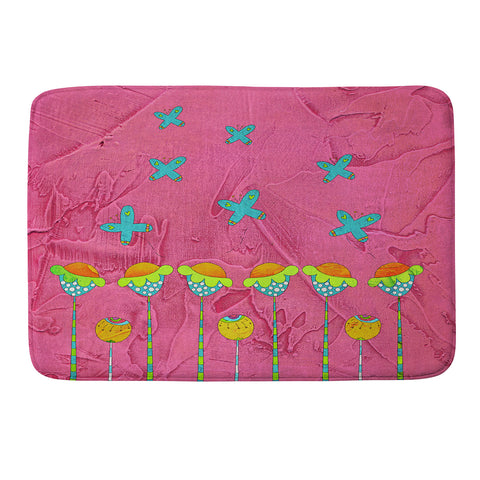 Isa Zapata Butterfly Garden Memory Foam Bath Mat