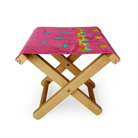 Isa Zapata Butterfly Garden Folding Stool
