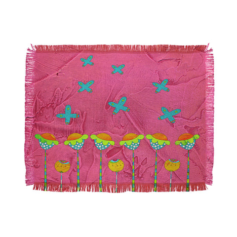 Isa Zapata Butterfly Garden Throw Blanket