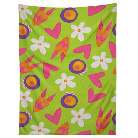 Isa Zapata Candy Flowers Tapestry