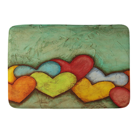 Isa Zapata Chain Of Love Memory Foam Bath Mat