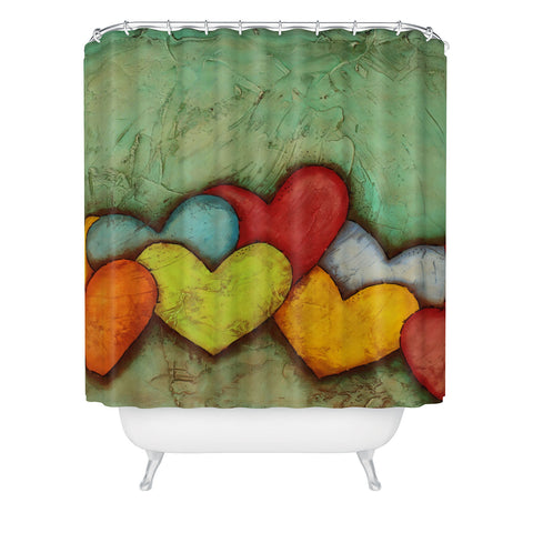 Isa Zapata Chain Of Love Shower Curtain
