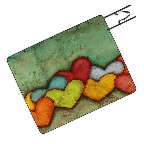 Isa Zapata Chain Of Love Picnic Blanket