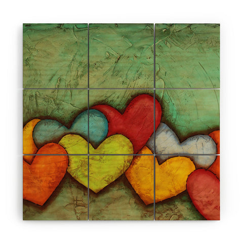 Isa Zapata Chain Of Love Wood Wall Mural