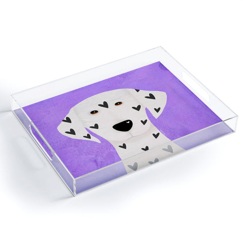Isa Zapata Dalmatian Love Acrylic Tray