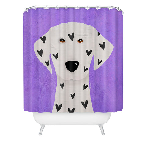 Isa Zapata Dalmatian Love Shower Curtain